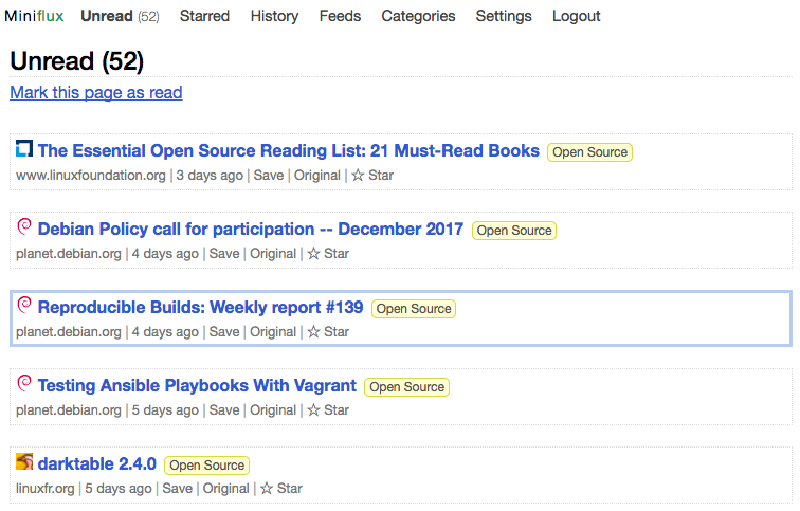Featured image of post Use VPS to build online feed reader - Miniflux